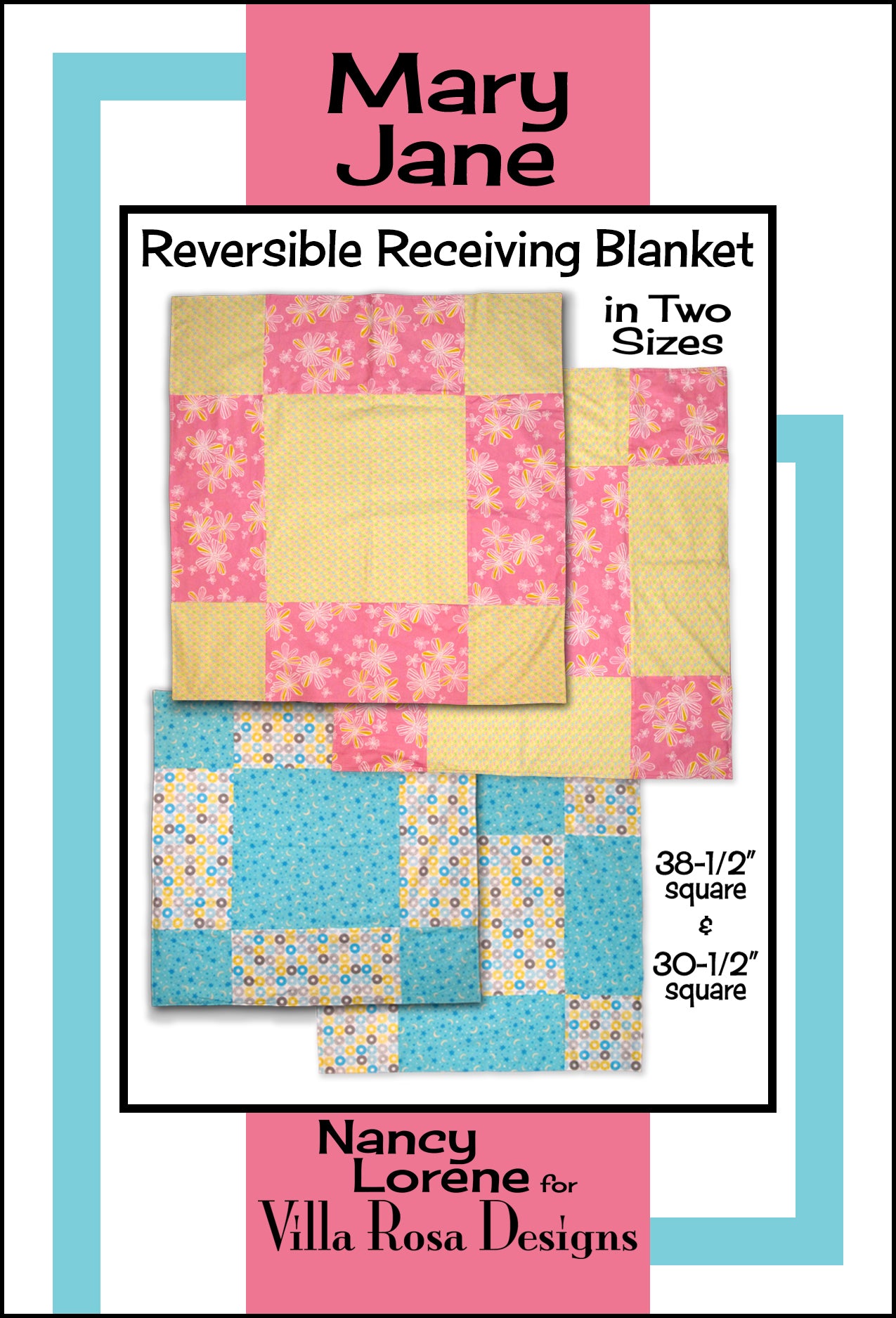 Mary Jane – Reversible Receiving Blanket | PDF Sewing Pattern